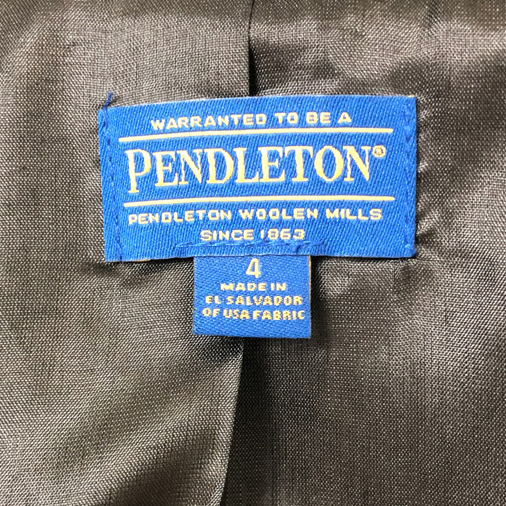 Pendleton Black Wool Jacket Size 4 - image 4